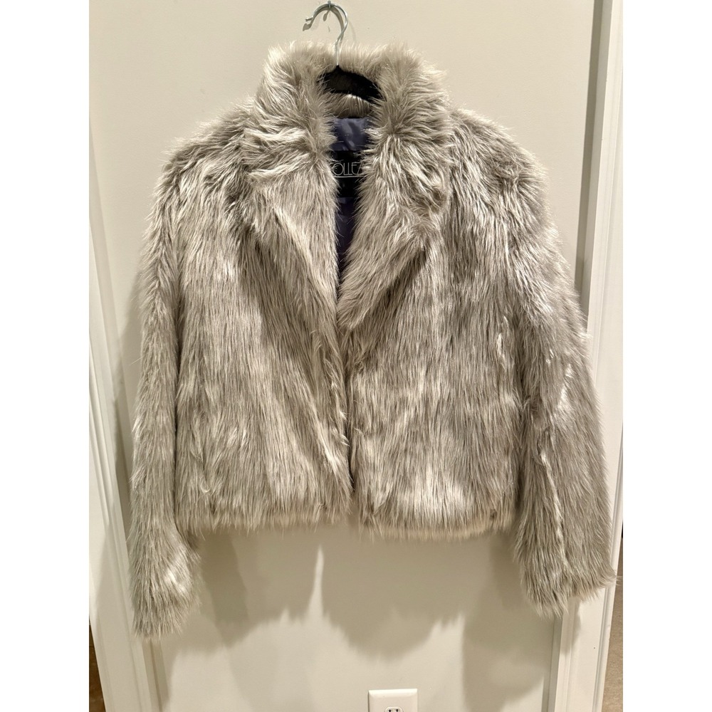 Collezione Faux Fox Cropped Fur Prom Party Glam READ Size S